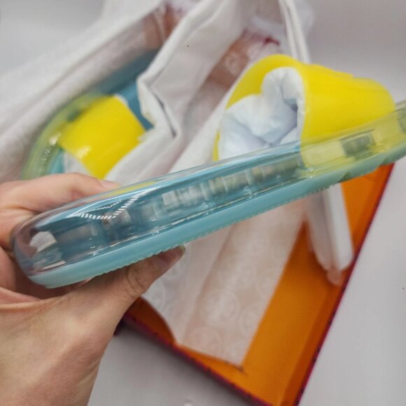 NEW Tory Burch Bubble Jelly Slides Slip on Sandals Women's Size 8 Light Blue - Picture 7 of 8